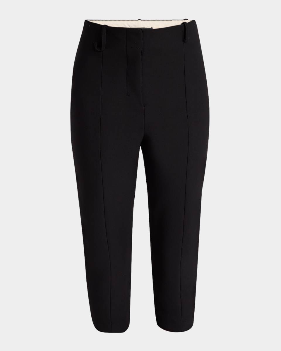 Pintuck Skinny-Leg Capri Pants